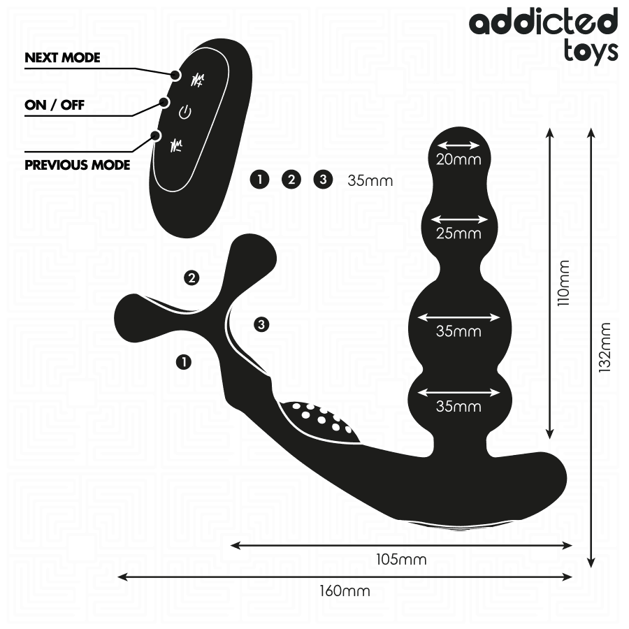 ADDICTED TOYS - ROTATING PROSTATE MASSAGER REMOTE CONTROL thumb 7