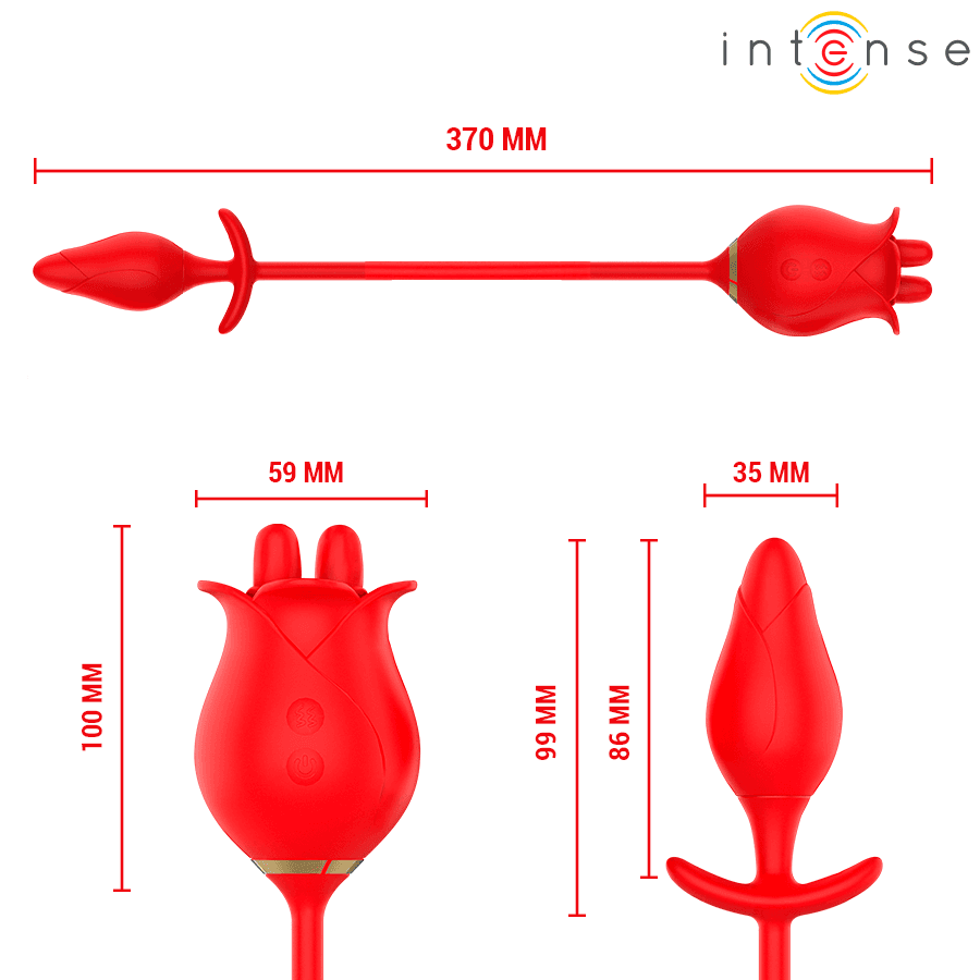 INTENSE - MELANIE DOUBLE CLITORIS STIMULATOR WITH ZIGZAG TONGUE thumb 7