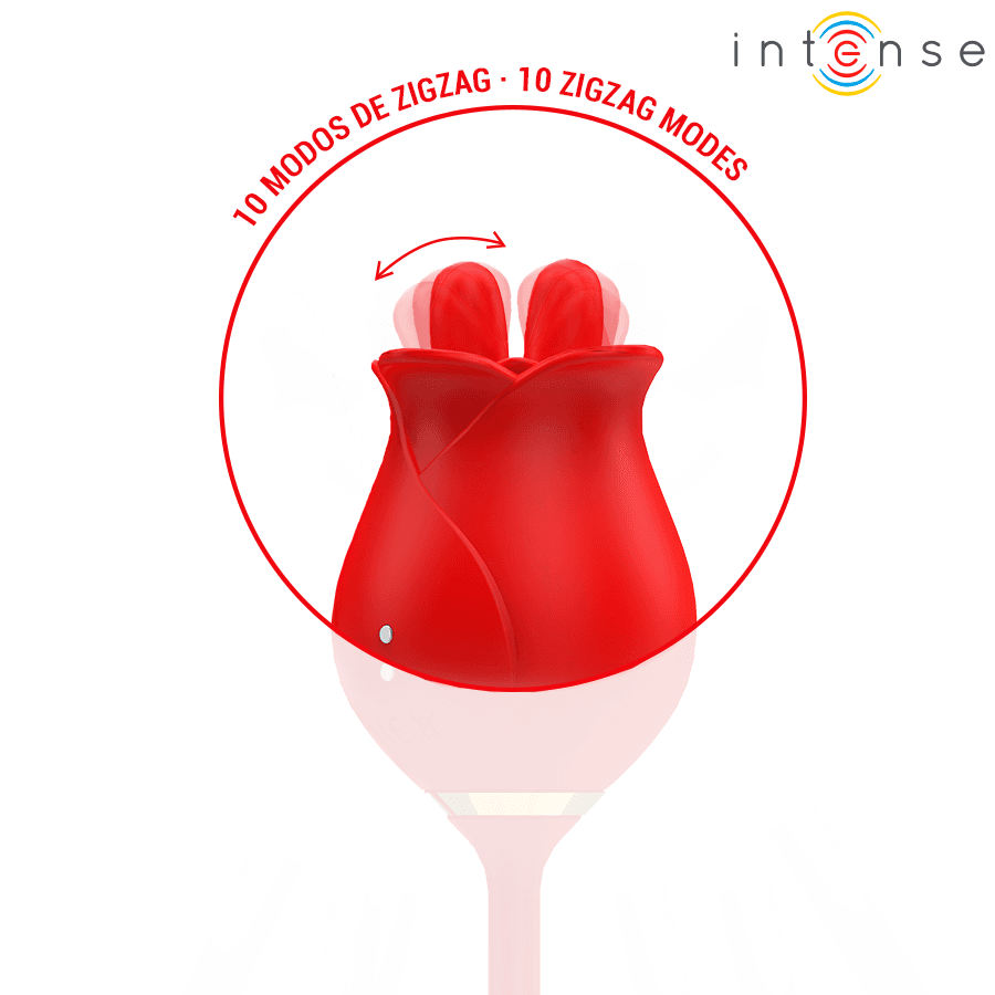 INTENSE - MELANIE DOUBLE CLITORIS STIMULATOR WITH ZIGZAG TONGUE thumb 5