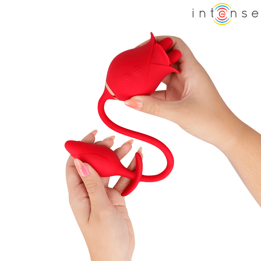 INTENSE - MELANIE DOUBLE CLITORIS STIMULATOR WITH ZIGZAG TONGUE thumb 4
