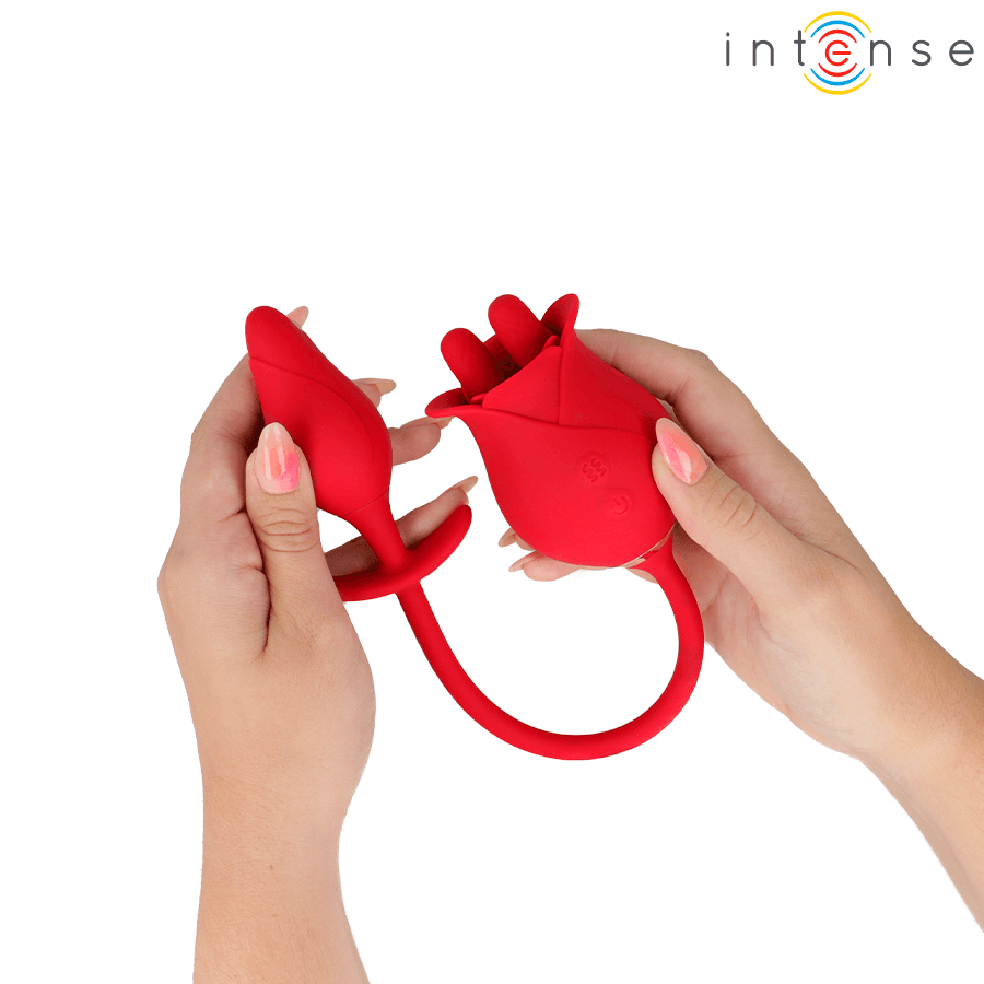 INTENSE - MELANIE DOUBLE CLITORIS STIMULATOR WITH ZIGZAG TONGUE thumb 2