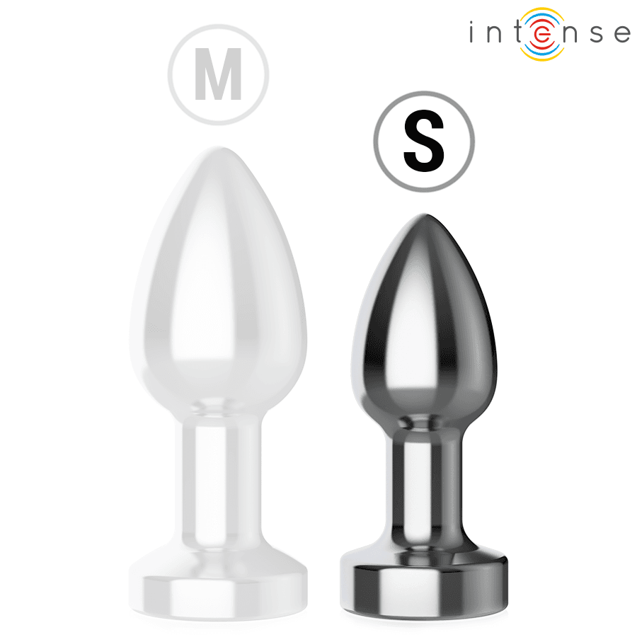 INTENSE - VIBRATING METAL ANAL PLUG WITH LED LIGHTS AND REMOTE CONTROL - SIZE S thumb 7