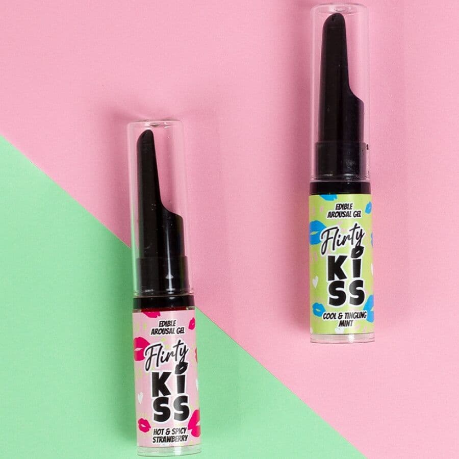 SECRETPLAY - FLIRTY KISS GELS WITH ORAL SEX EFFECTS STRAWBERRY & MINT 2 x 8 GR thumb 4