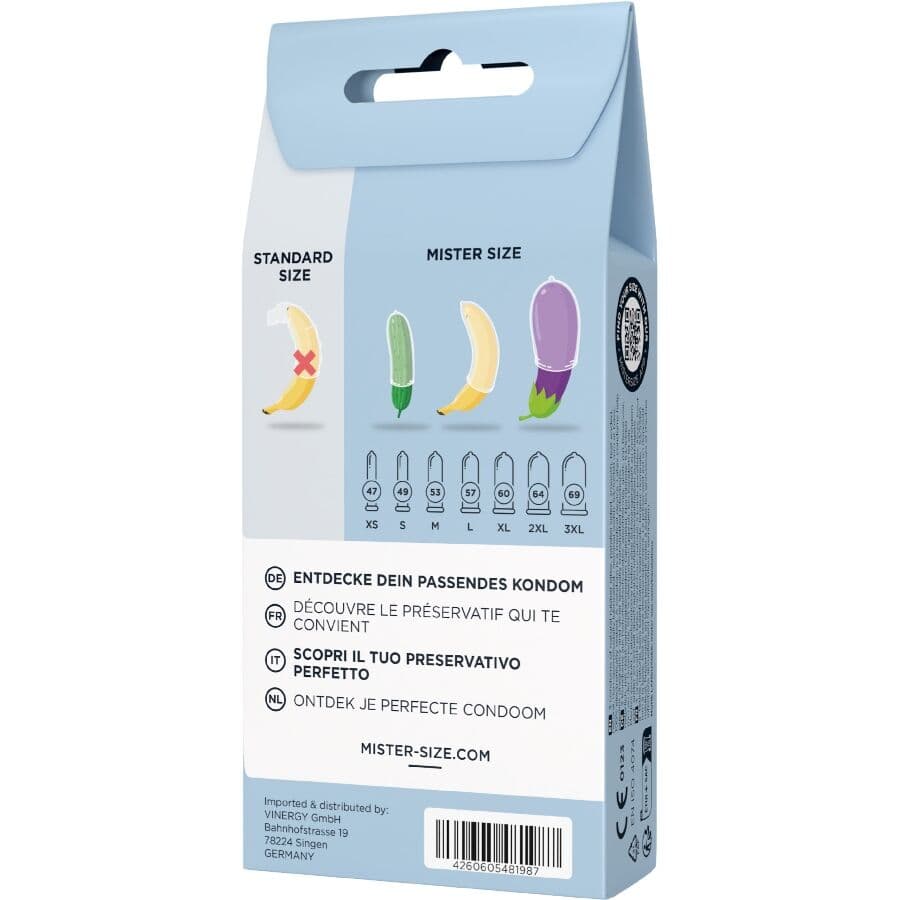 MISTER SIZE - TEST SET 3 DIFFERENT SIZED CONDOMS + MEASURING TAPE thumb 4