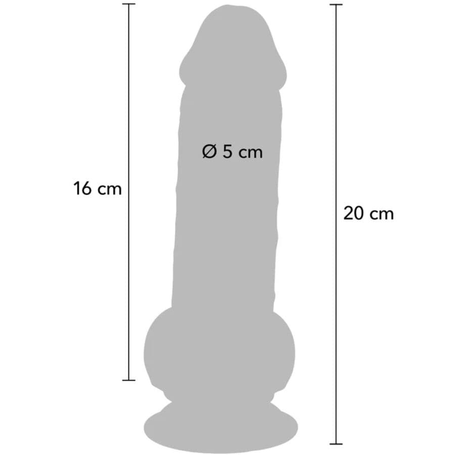 GET REAL - DELUXE REALISTIC PENIS WITH TESTICLES EXTRA THICK 20 CM thumb 4