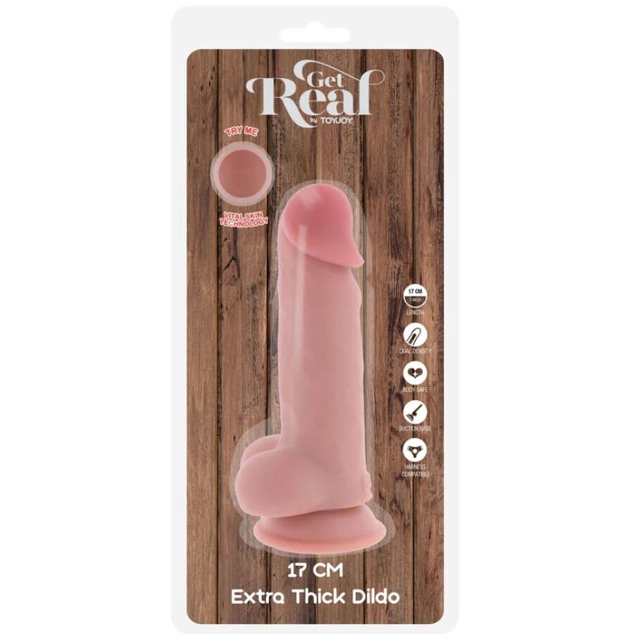 GET REAL - DELUXE REALISTIC PENIS WITH TESTICLES EXTRA THICK 17 CM thumb 4