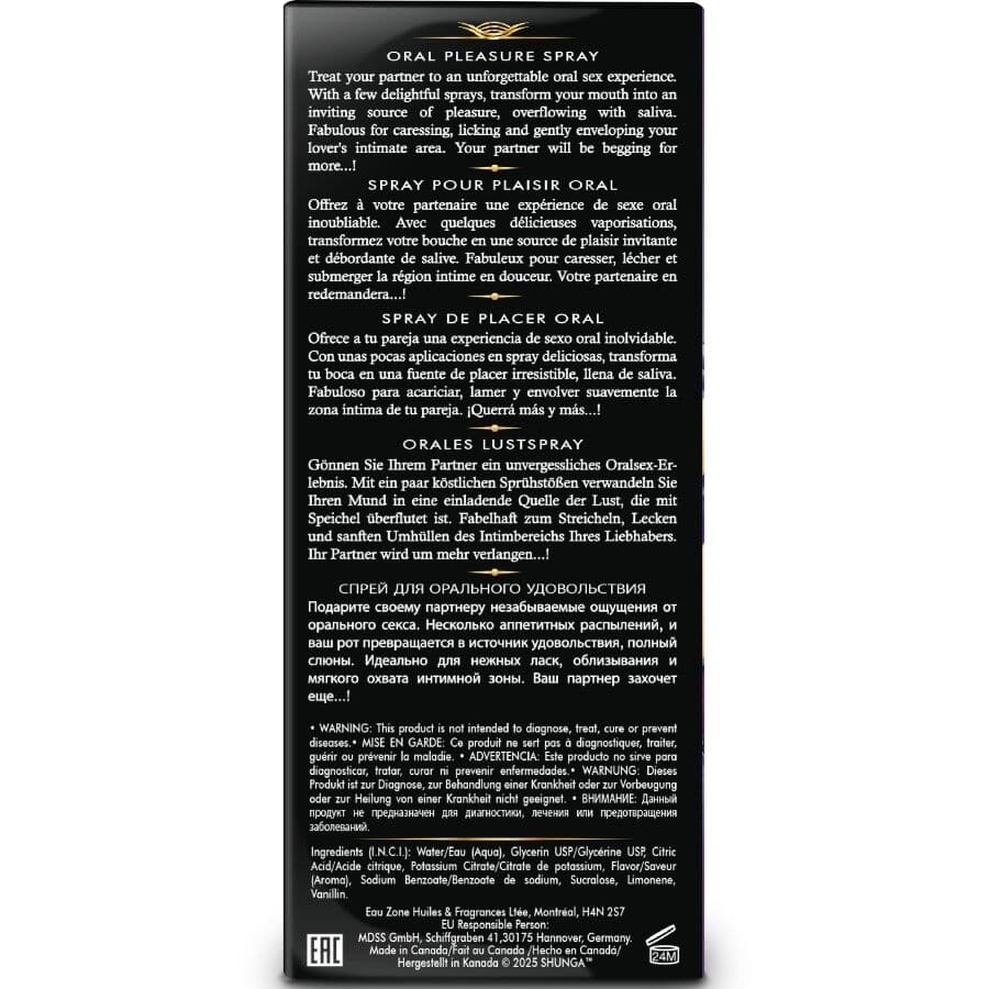 SHUNGA - WAVES PLEASURE SPRAY ORAL SEDUCTIVE EXOTIC FRUITS 20 ML thumb 4
