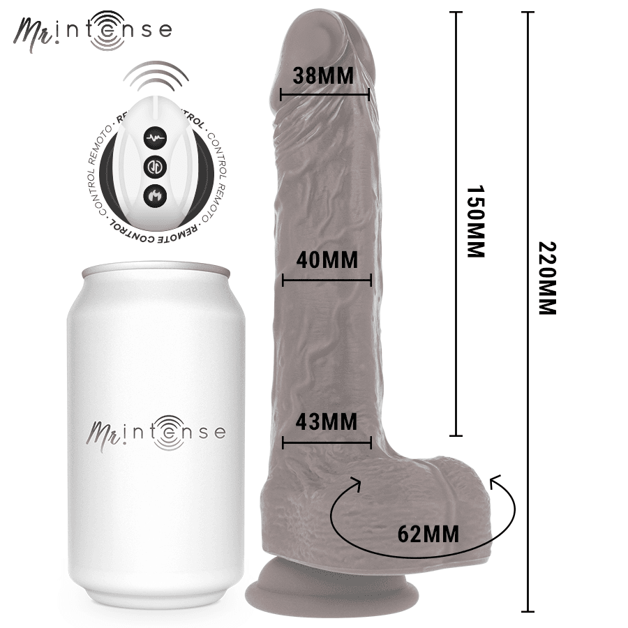 MR INTENSE - MATT REALISTIC MULTIFUNCTION WITH VIBRATION UP AND DOWN REMOTE CONTROL 22 CM -O- 4 CM thumb 6