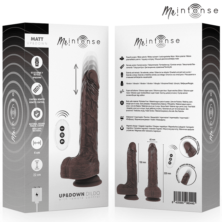 MR INTENSE - MATT REALISTIC MULTIFUNCTION WITH VIBRATION UP AND DOWN REMOTE CONTROL 22 CM -O- 4 CM thumb 5