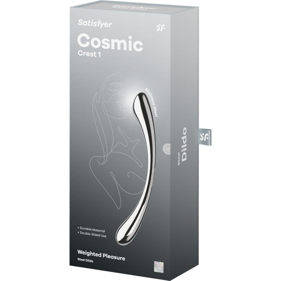 SATISFYER - COSMIC CREST 1 STAINLESS STEEL DOUBLE-ENDED DILDO thumb 5