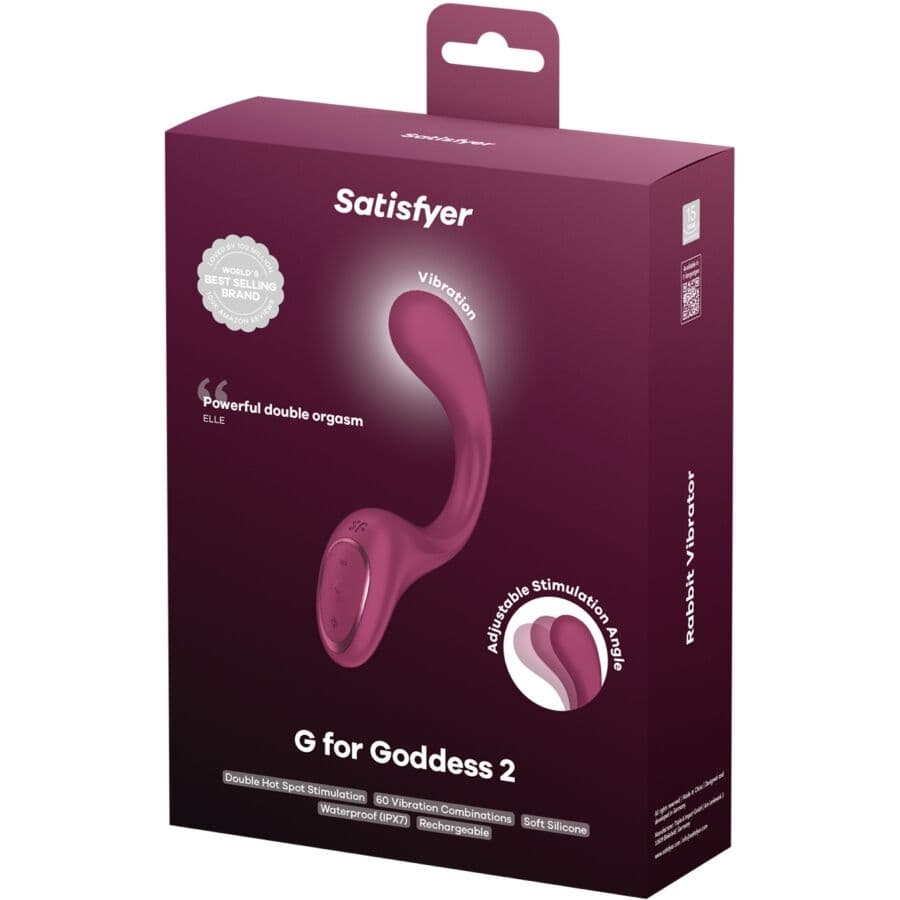 SATISFYER - G FOR GODDESS 2 RABBIT VIBRATOR BOTTLE BORDEAUX thumb 6