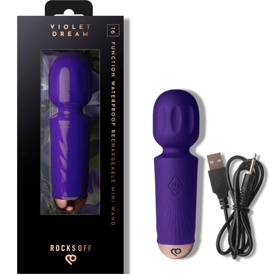 ROCKS-OFF - MINI RECHARGEABLE WAND 16 FUNCTIONS VIOLET DREAM thumb 2