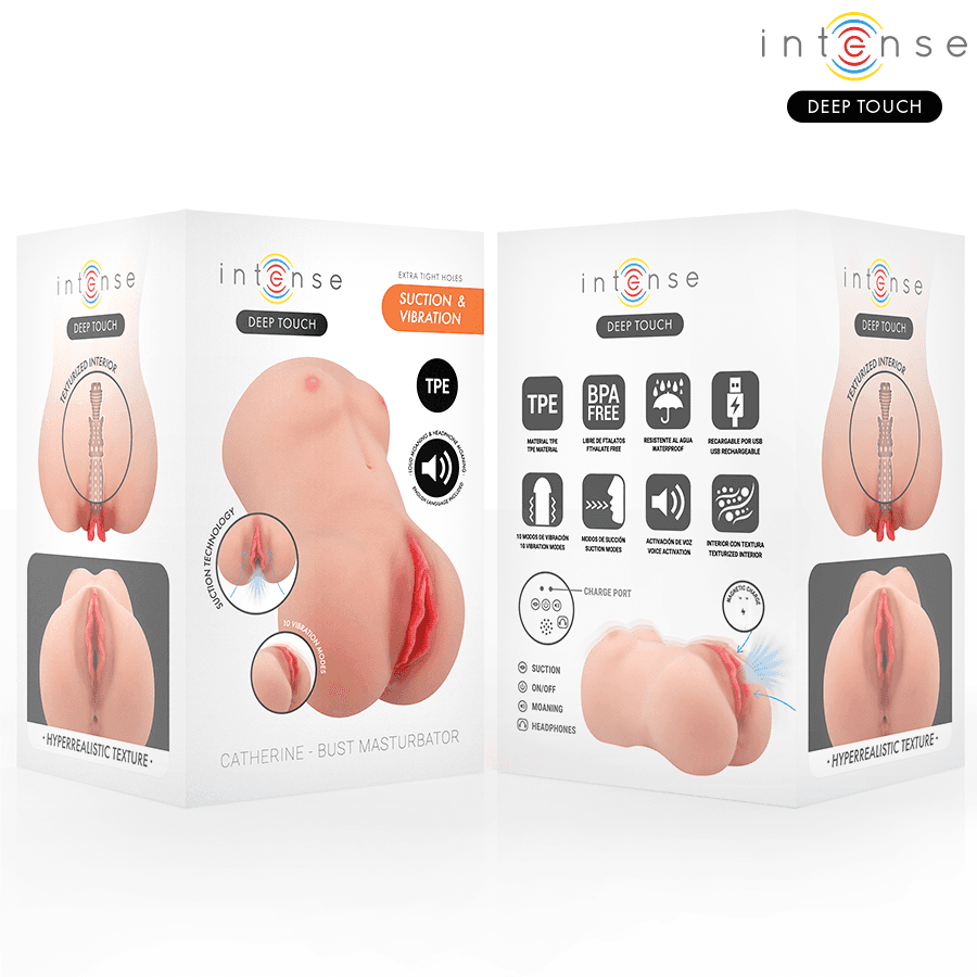 INTENSE DEEP TOUCH - CATHERINE VIBRATOR & SUCTION MASTURBATOR WITH VOICE thumb 3