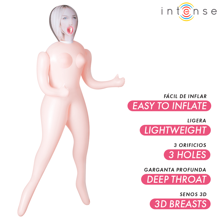 INTENSE DOLLS - INGRID INFLATABLE DOLL WITH THREE ORIFICES thumb 2