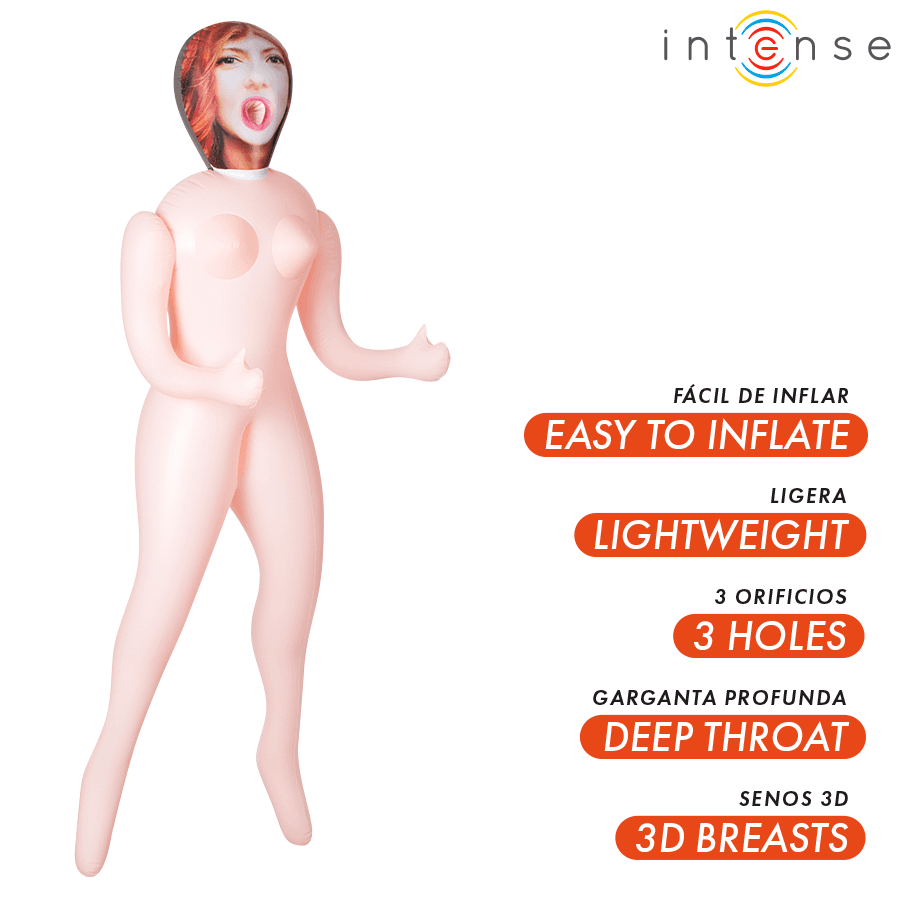 INTENSE DOLLS - SCARLETT INFLATABLE DOLL WITH THREE ORIFICES thumb 2
