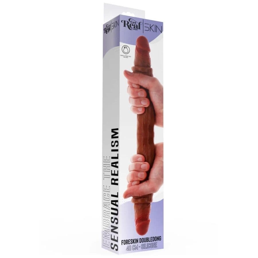 GET REAL - DOUBLE-ENDED SILICONE DILDO CARAMEL 40 CM thumb 4
