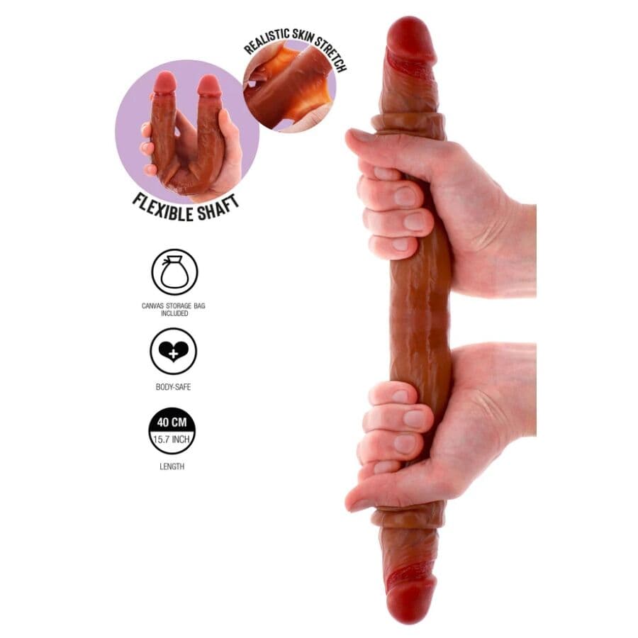 GET REAL - DOUBLE-ENDED SILICONE DILDO CARAMEL 40 CM thumb 2