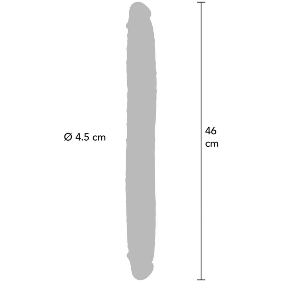 GET REAL - DOUBLE-ENDED SILICONE DILDO CARAMEL 46 CM thumb 3