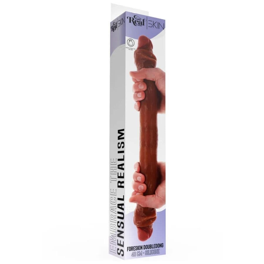 GET REAL - DOUBLE-ENDED SILICONE DILDO CARAMEL 46 CM thumb 4