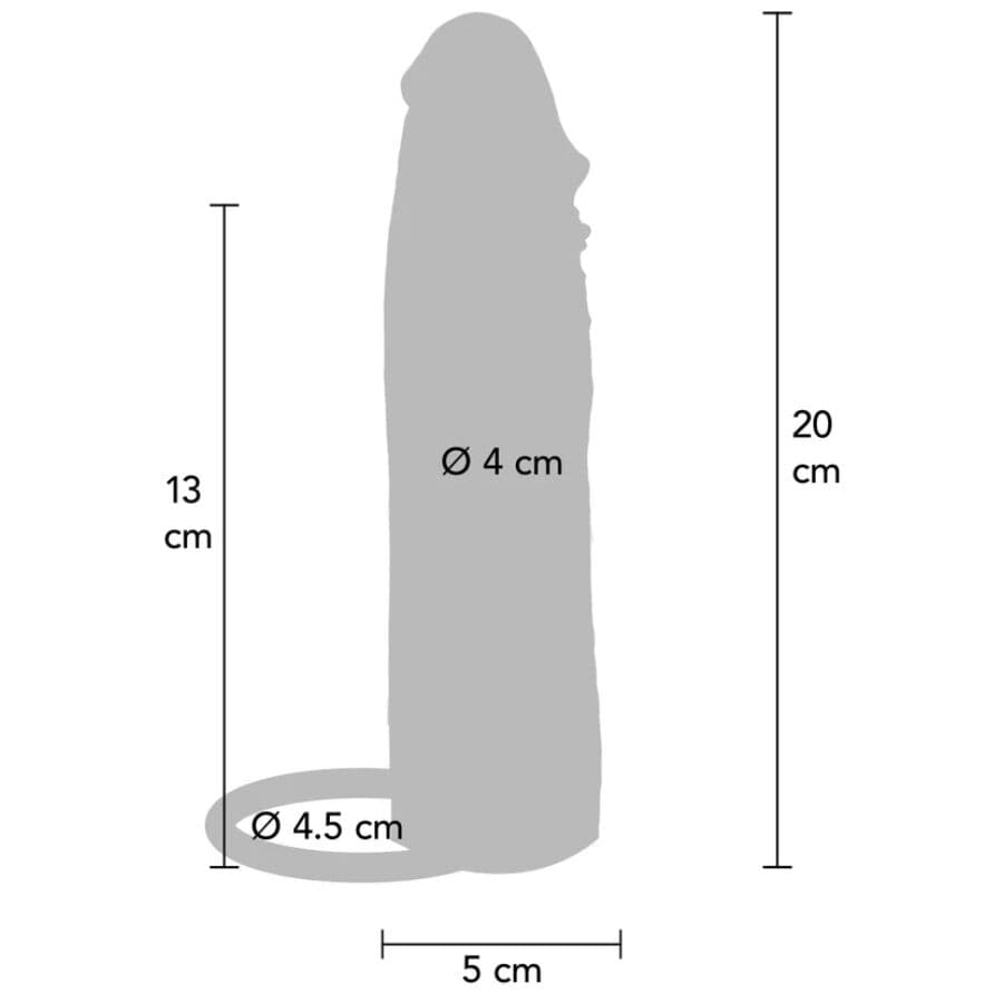 GET REAL - HYDRATED SKIN SILICONE PENIS SLEEVE CARAMEL 20 CM thumb 4