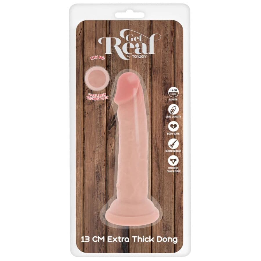 GET REAL - DELUXE THICK DOUBLE-DENSITY TPE DONG 13 CM thumb 5