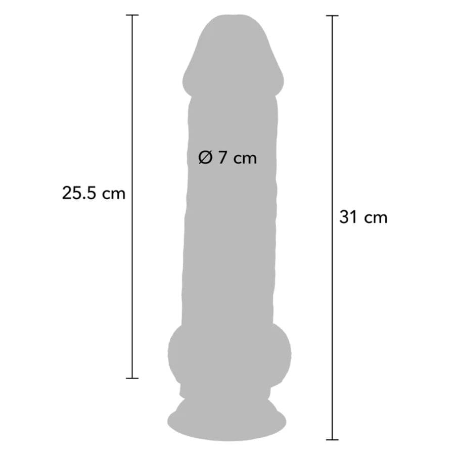 GET REAL - DELUXE REALISTIC PENIS WITH TESTICLES EXTRA THICK 31 CM thumb 4