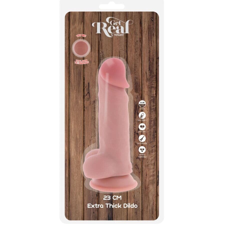 GET REAL - DELUXE REALISTIC PENIS WITH TESTICLES EXTRA THICK 23 CM thumb 5