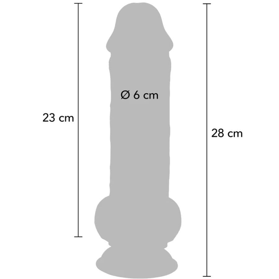 GET REAL - DELUXE REALISTIC PENIS WITH TESTICLES EXTRA THICK 28 CM thumb 4