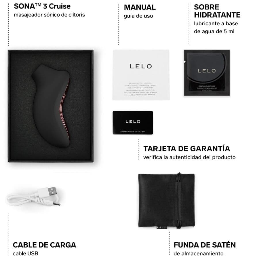 LELO - SONA 3 CRUISE SONIC CLITORAL MASSAGER BLACK thumb 5
