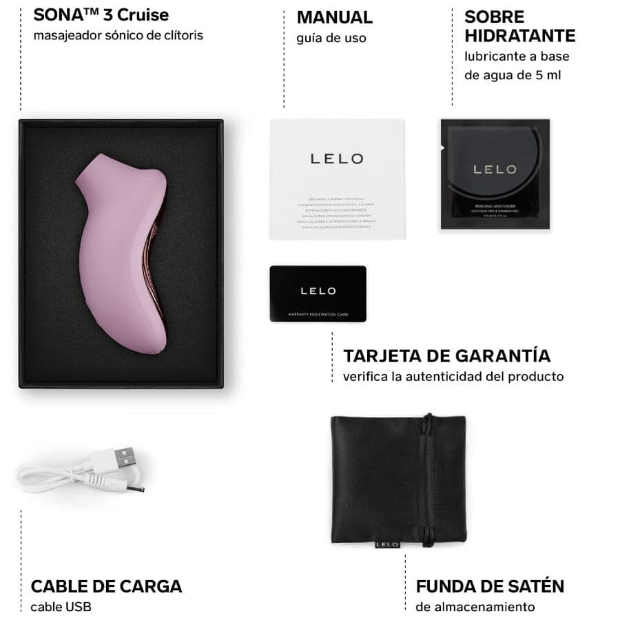LELO - SONA 3 CRUISE SONIC CLITORAL MASSAGER SOFT PINK thumb 5