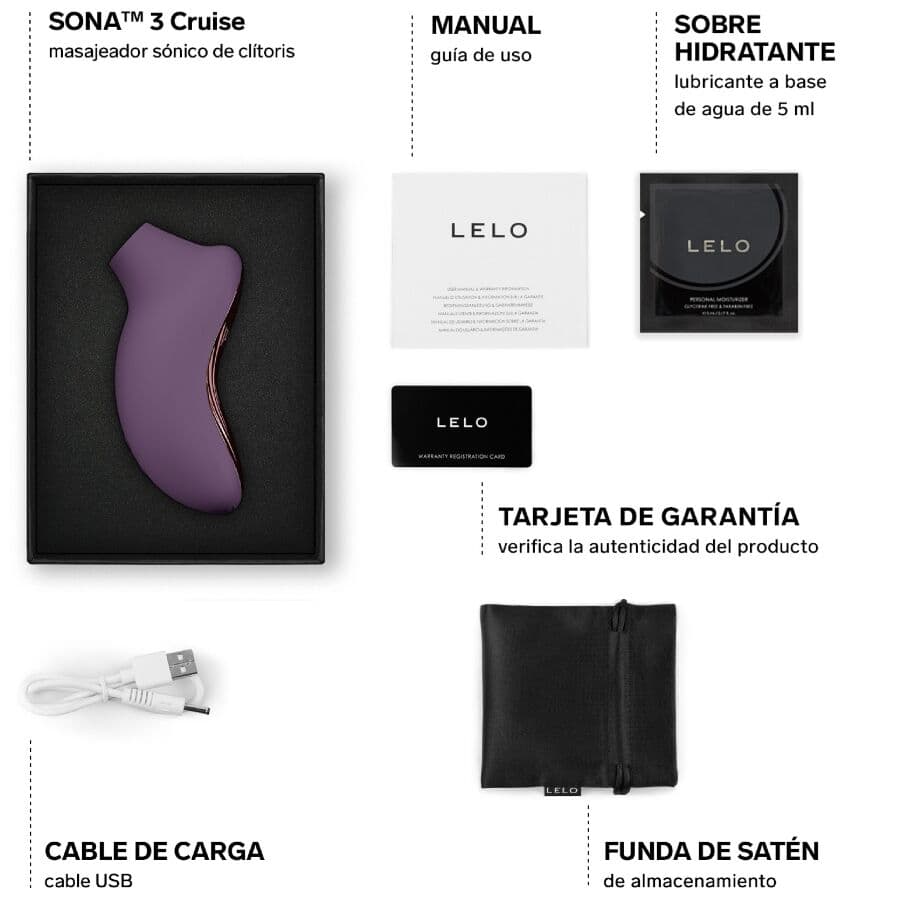 LELO - SONA 3 CRUISE SONIC CLITORAL MASSAGER PLUM thumb 5