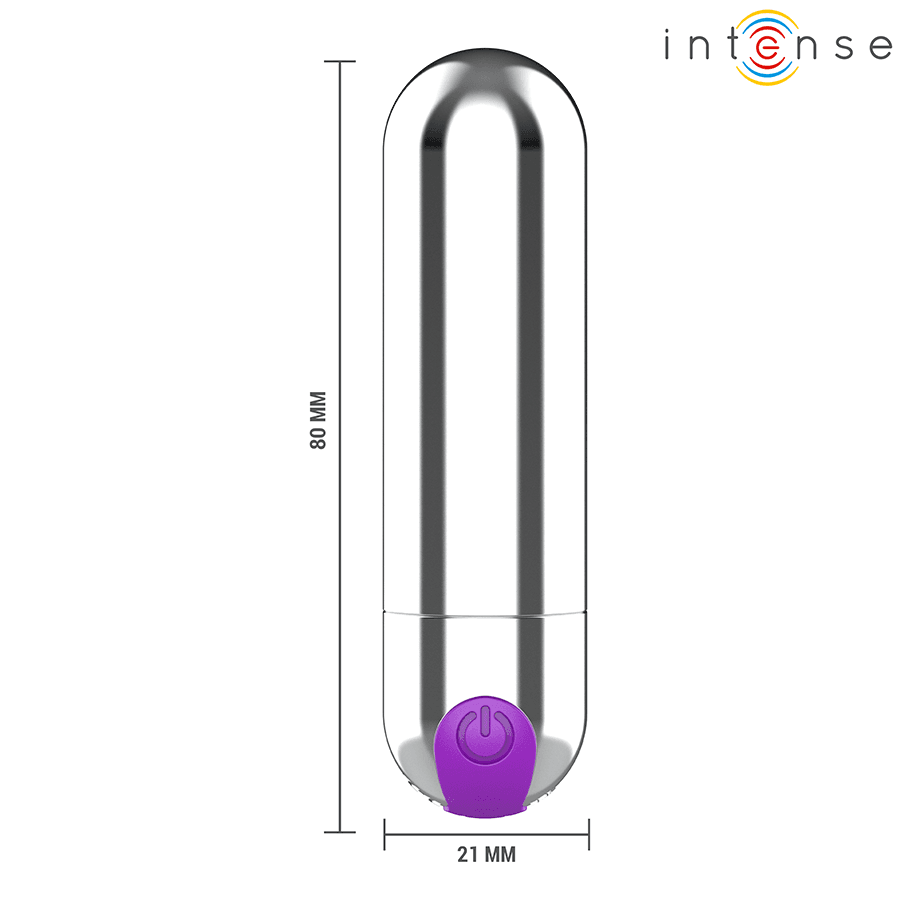 INTENSE - KAREN MINI RECHARGEABLE VIBRATING BULLET SILVER thumb 6