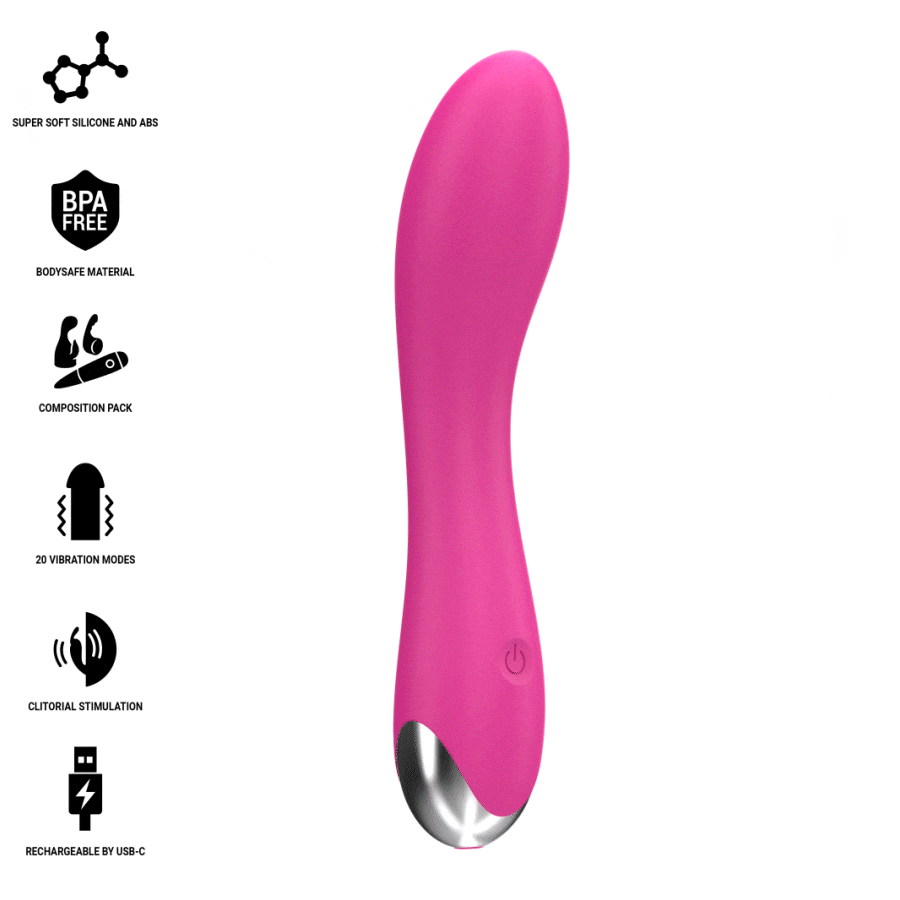 INTENSE - CHER VIBRATOR WITH 20 PATTERNS AND INTERCHANGEABLE HEADS thumb 2