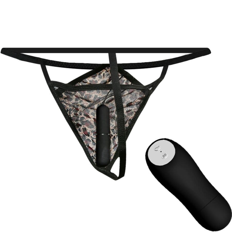 BAILE - THONG WITH VIBRATING BULLET AND REMOTE CONTROL BLACK thumb 3