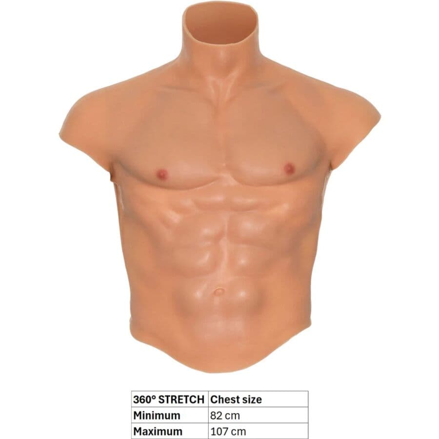 HIDDEN DESIRE - ALTER EGO SILICONE MALE TORSO SHIRT WITH ABS FLESH thumb 5