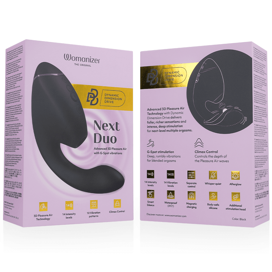 WOMANIZER - DUO NEXT DUAL CLITORAL & G-SPOT STIMULATOR BLACK thumb 7