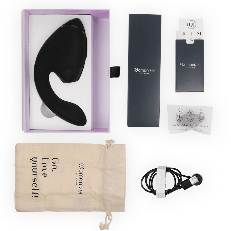 WOMANIZER - DUO NEXT DUAL CLITORAL & G-SPOT STIMULATOR BLACK thumb 6