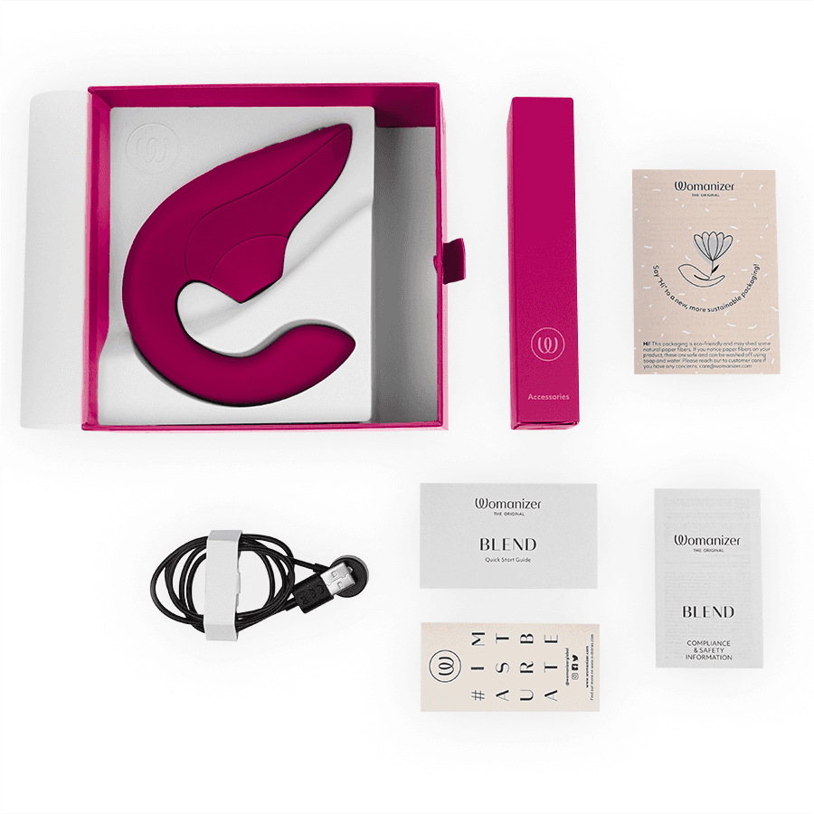 WOMANIZER - BLEND RABBIT VIBRATOR STIMULATOR VIBRANT PINK thumb 6