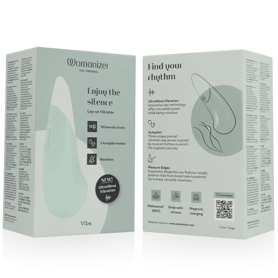 WOMANIZER - VIBE LAY-ON SILENT VIBRATOR SAGE thumb 7