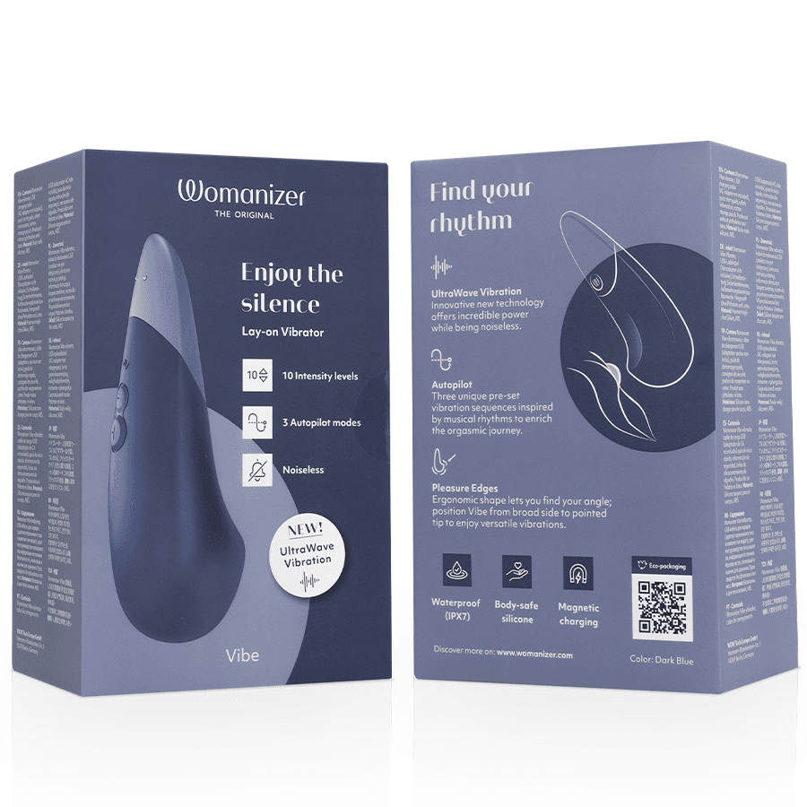WOMANIZER - VIBE LAY-ON SILENT VIBRATOR DARK BLUE thumb 7