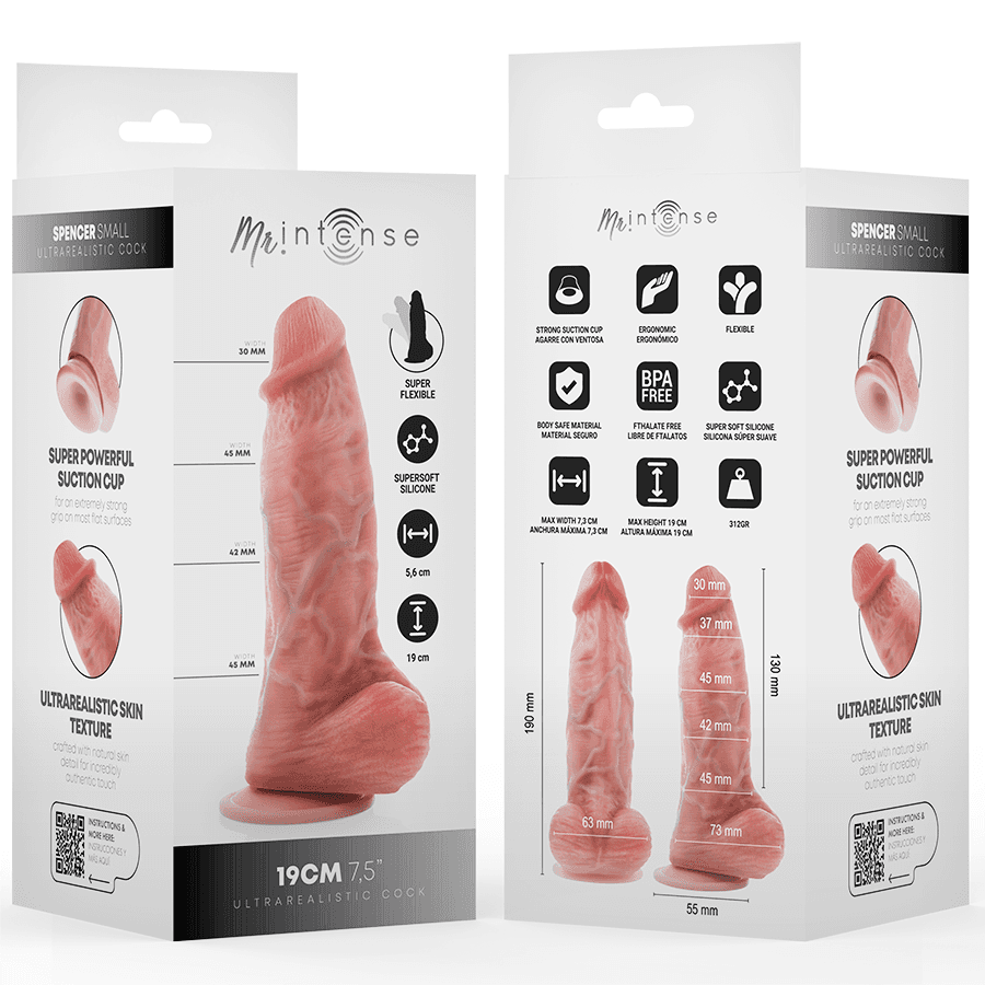 MR INTENSE - SMALL SPENCER SILICONE DILDO 19 CM -Ø- 4.5 CM thumb 3