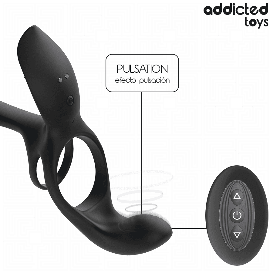 ADDICTED TOYS - DOUBLE PENIS RING WITH CLITORAL STIMULATOR thumb 6