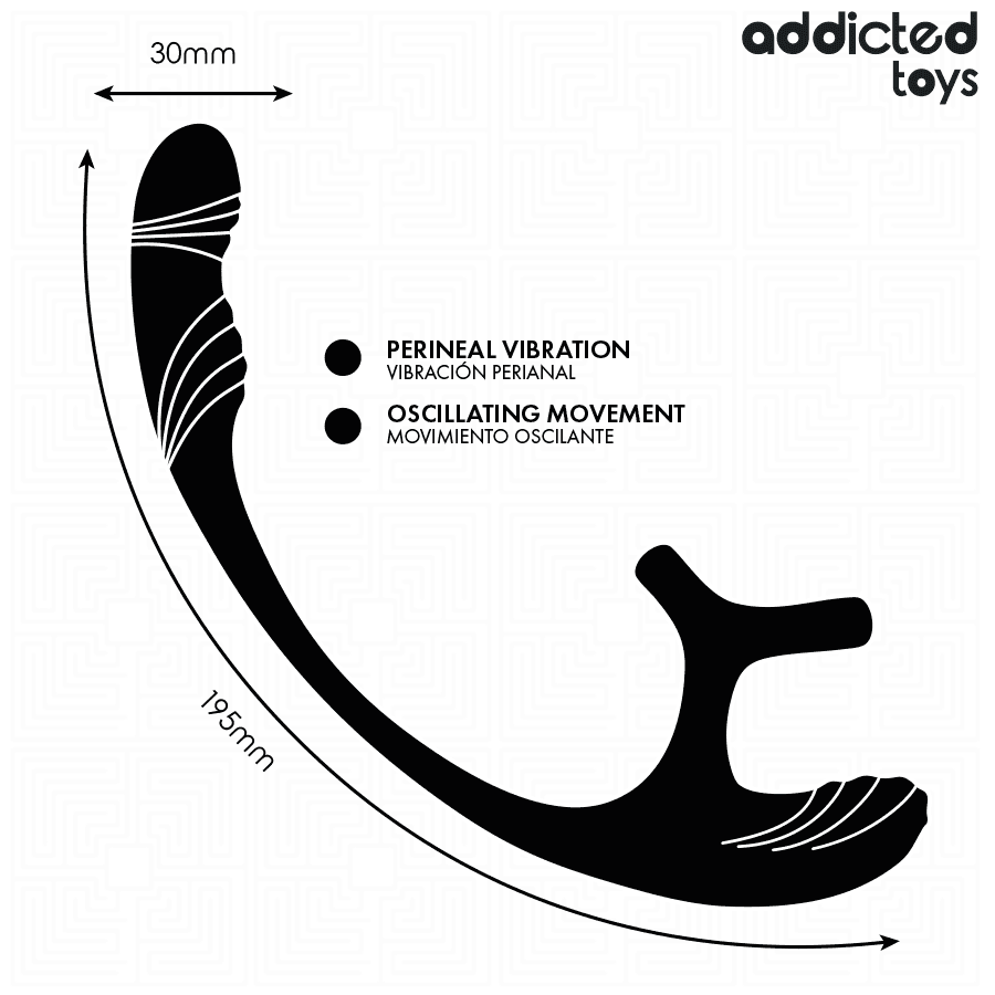 ADDICTED TOYS - ANAL PLUG WITH VIBRATION AND 360º WAVING AND TESTICLE STIMULATOR thumb 6