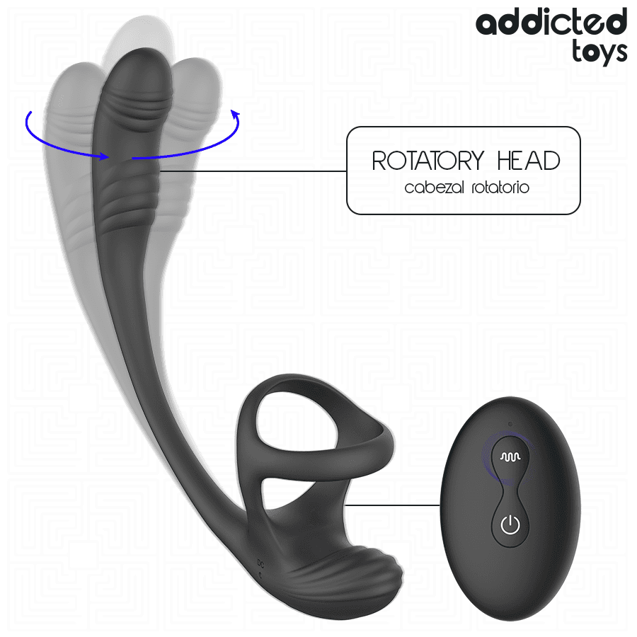ADDICTED TOYS - ANAL PLUG WITH VIBRATION AND 360º WAVING AND TESTICLE STIMULATOR thumb 3
