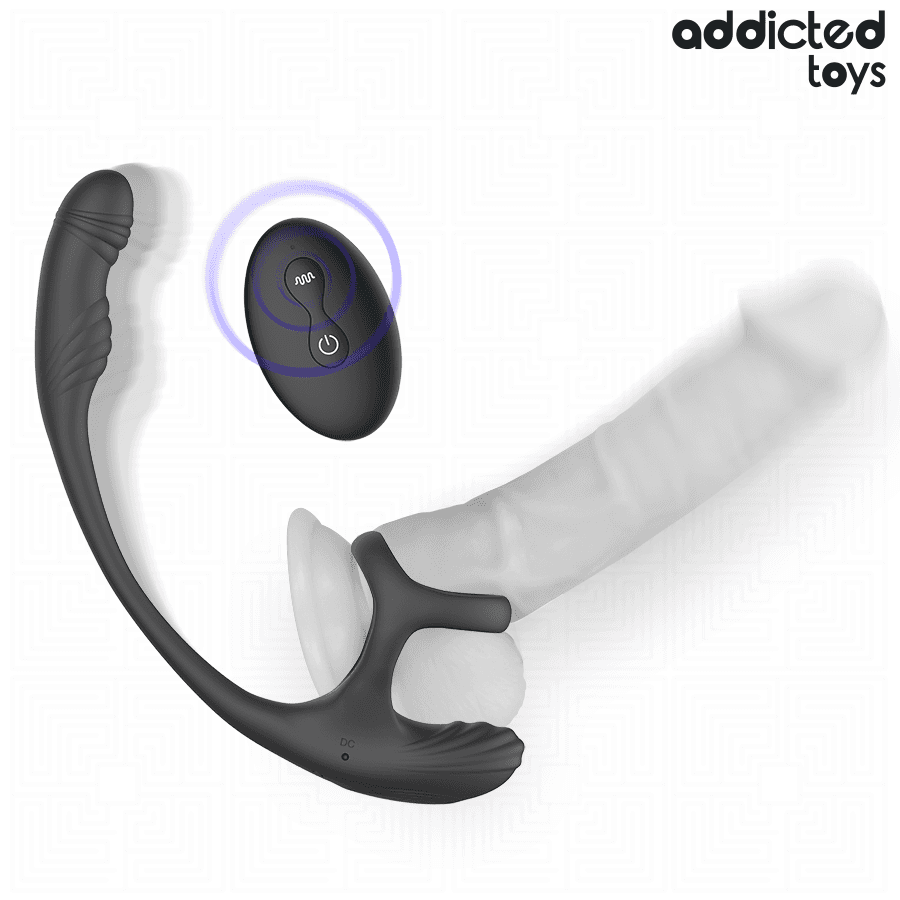 ADDICTED TOYS - ANAL PLUG WITH VIBRATION AND 360º WAVING AND TESTICLE STIMULATOR thumb 4