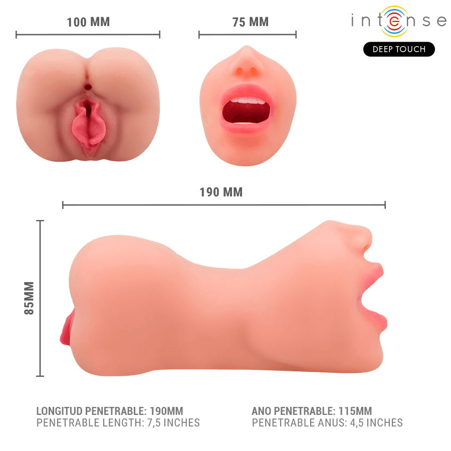 INTENSE DEEP TOUCH - RILEY DOUBLE MOUTH & VAGINA MASTURBATOR thumb 5