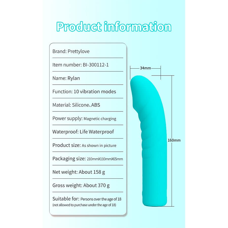 PRETTY LOVE - RYLAN G-SPOT BLUE VIBRATOR thumb 11