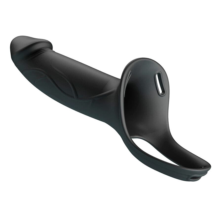 PRETTY LOVE - LANDON BLACK VIBRATING STRAP-ON thumb 3
