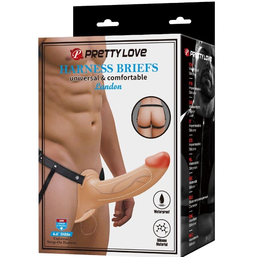 PRETTY LOVE - LANDON LIGHT-SKIN VIBRATING STRAP-ON thumb 9