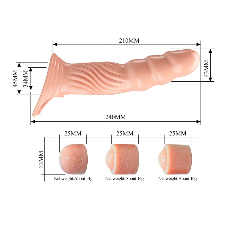 PRETTY LOVE - TEXTURED PENIS SHEATH WITH EXTENDERS thumb 8